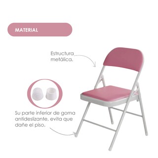 Foto 5 | Set de 6 Sillas Plegables Ilios Innova Rosas Acojinadas