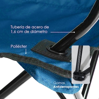 Foto 6 | Silla Plegable Exterior Ilios Innova Impermeable Exterior Color Azul