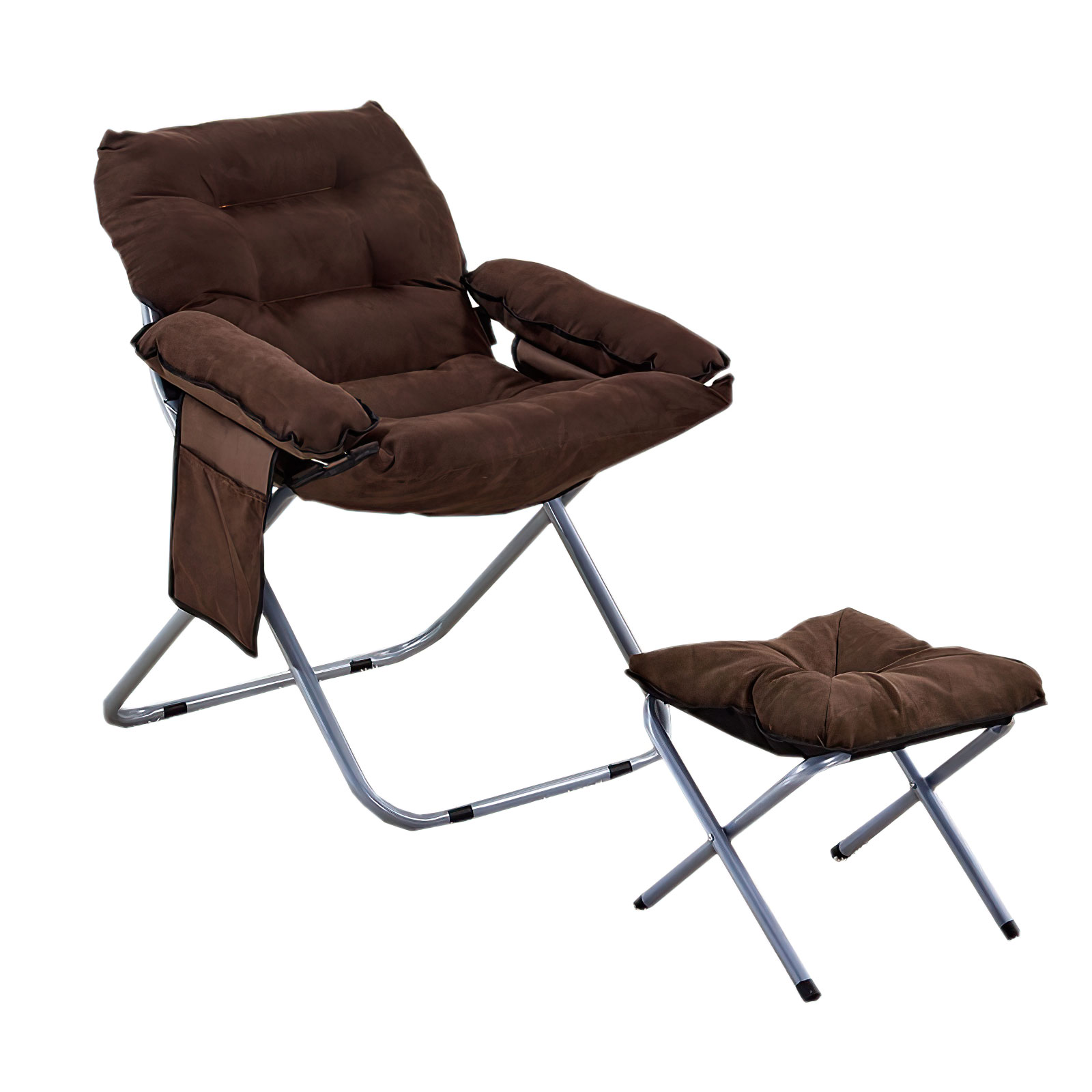 Silla Plegable Iliosinnova Acolchada color Café