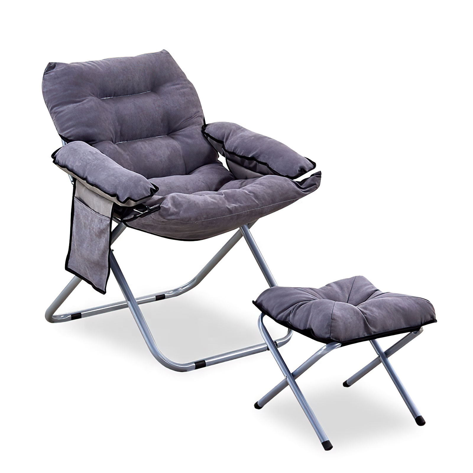 Silla Plegable Iliosinnova Acolchada color Gris
