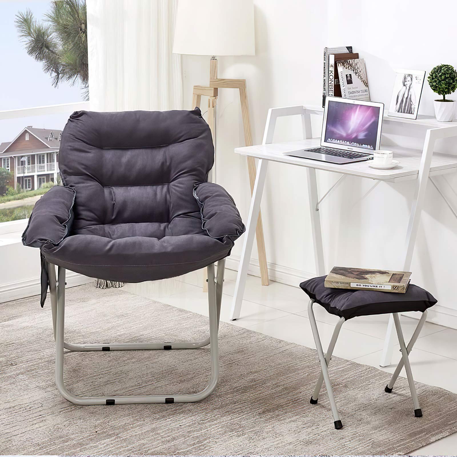 Foto 4 | Silla Plegable Iliosinnova Acolchada color Gris