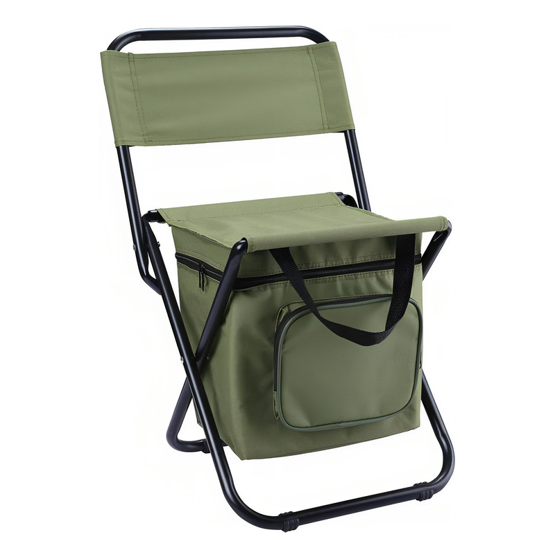 Silla Plegable con Hielera Integrada Hiperware para Exterior Verde