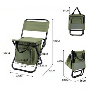 Foto 8 | Silla Plegable con Hielera Integrada Hiperware para Exterior Verde