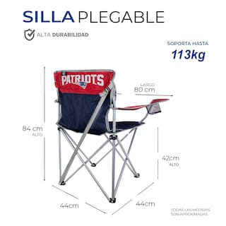 Foto 5 | Juego De 2 Sillas Plegables Nfl New England Patriots 100% Original