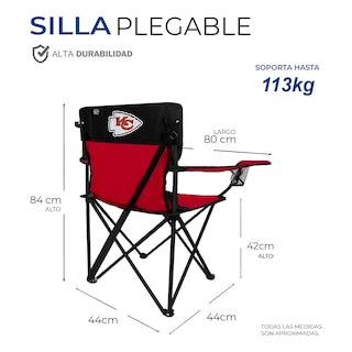 Foto 5 | Juego De 2 Sillas Plegables Nfl Kansas City Chiefs 100% Original