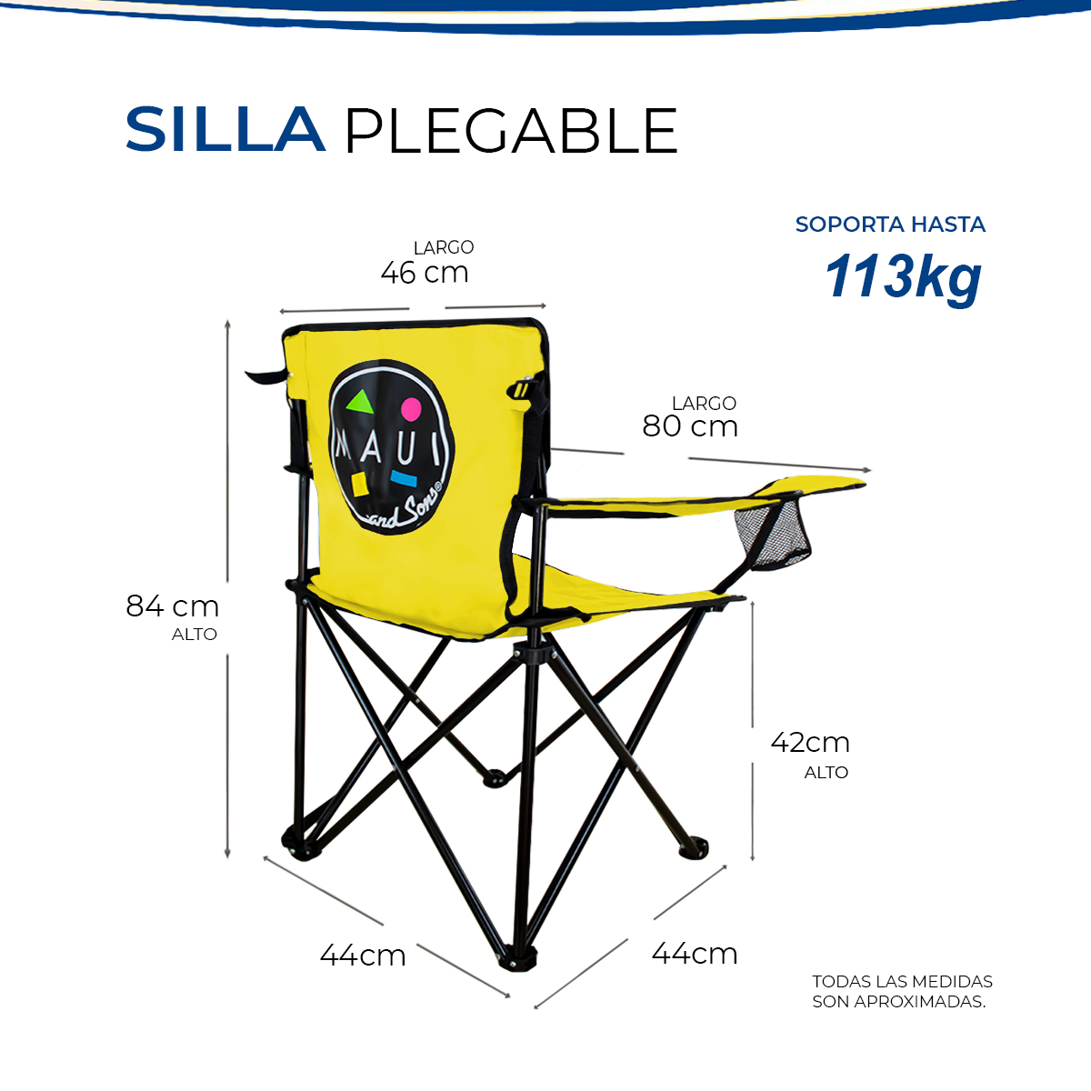 Foto 4 | Juego De 2 Sillas Plegables Maui & Sons 100% Original