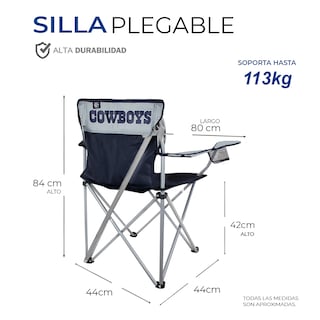 Foto 5 | Juego De 2 Sillas Plegables Nfl Dallas Cowboys 100% Original