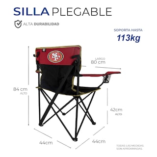 Foto 5 | Juego De 2 Sillas Plegables Nfl San Francisco 49s 100% Original