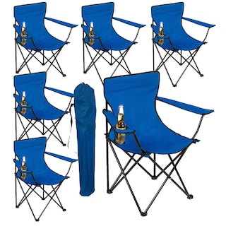 Foto 1 | Sillas Plegables de Playa 6 Piezas Azules