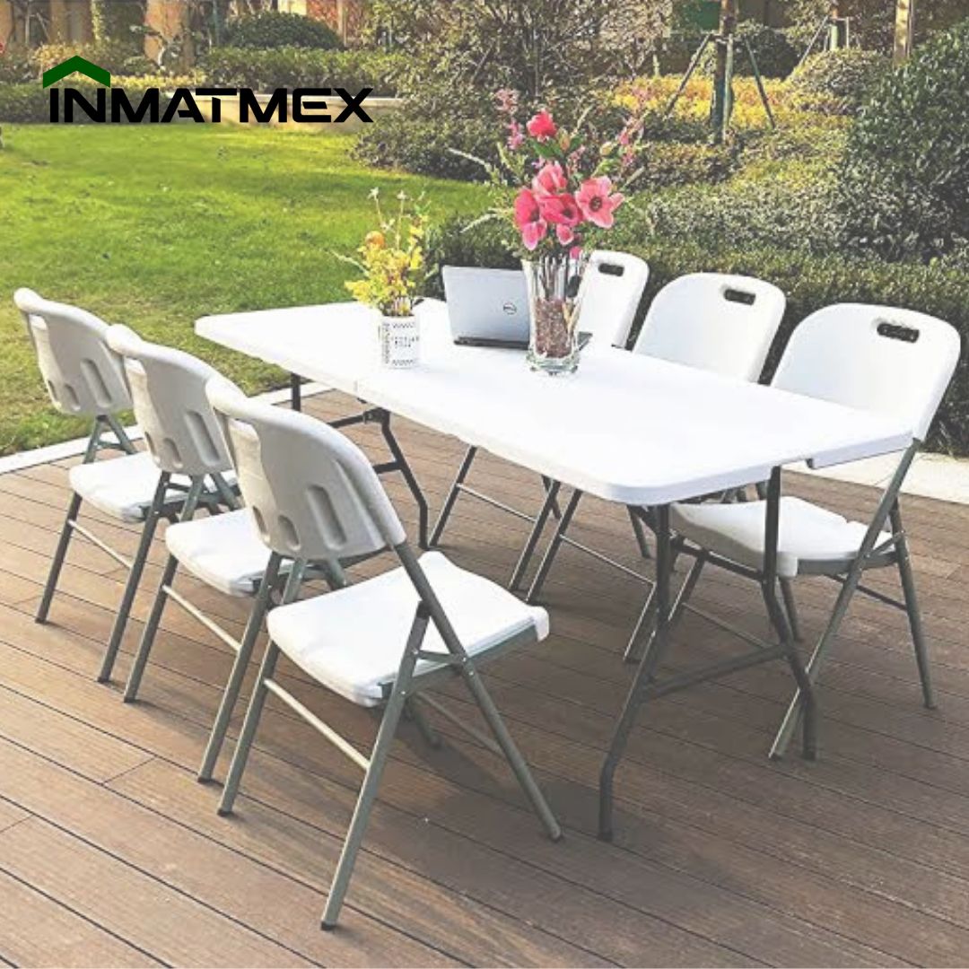 Foto 4 | Silla Plegable Inmatmex Blanca 5 Piezas