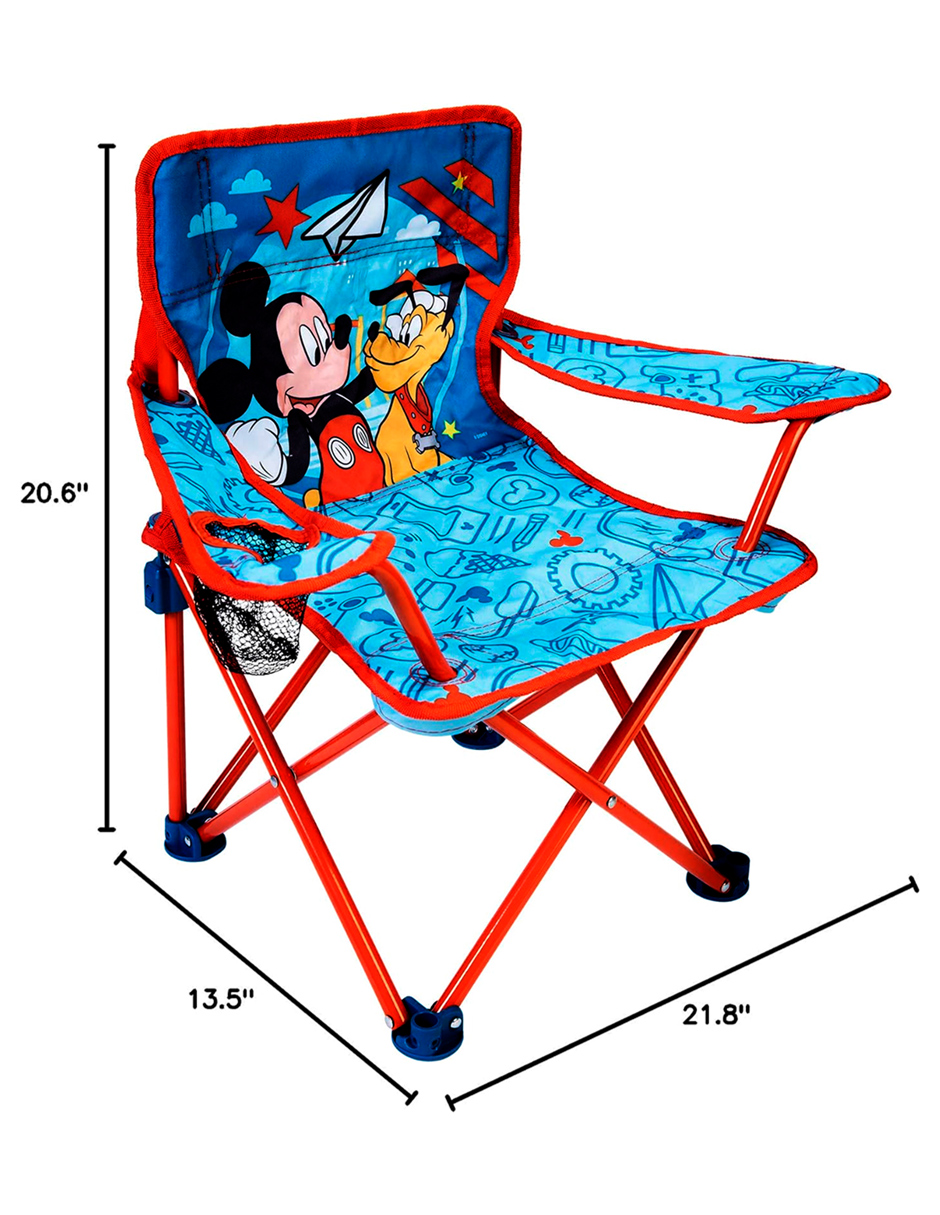 Foto 6 pulgar | Silla Plegable Disney Junior Azul Mickey Mouse