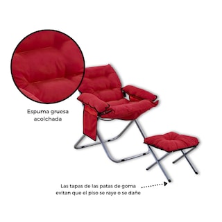 Foto 3 | Paquete de 2 Sillas Plegables Acolchadas Ilios Innova 2st Rojo