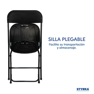 Foto 4 | Juego De Sillas Plegables Styrka Sipl02 Negras 6 piezas