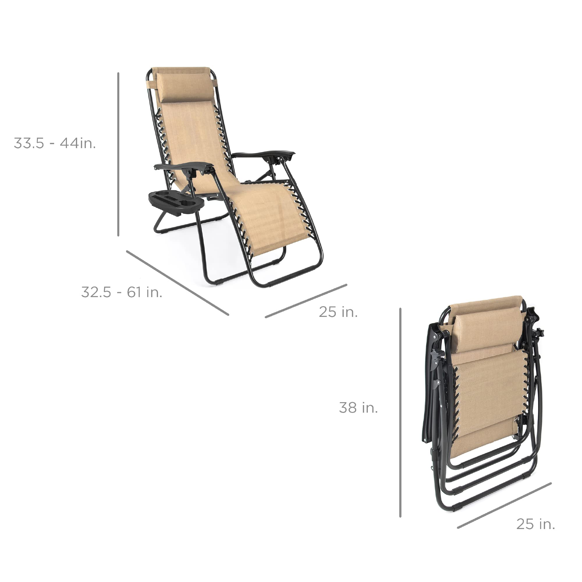Foto 7 | Sillón Zero Gravity Best Choice De Malla De Acero, Juego De 2 - Venta Internacional.