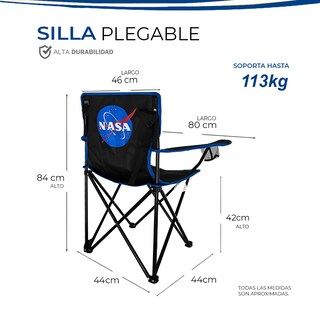 Foto 4 | Juego De 2 Sillas Plegables Marca Nasa 100% Original
