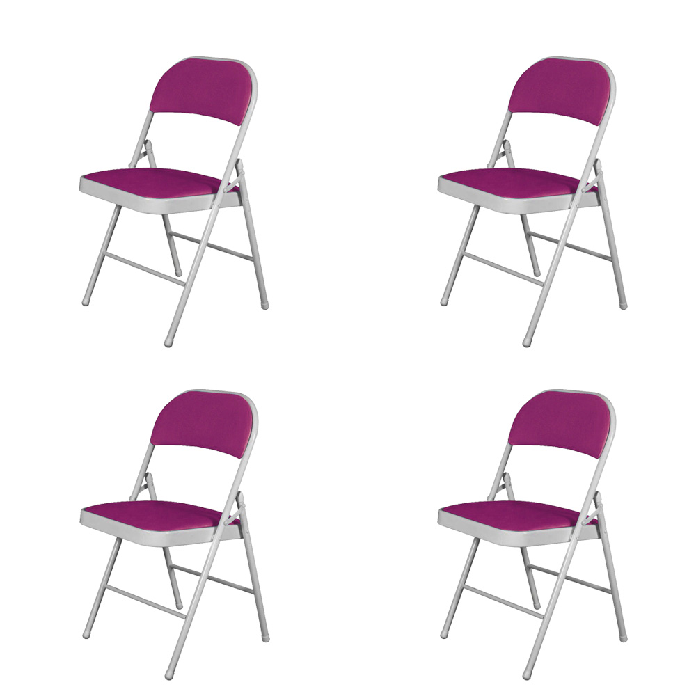 4 Sillas Plegables Moradas Ilios Innova
