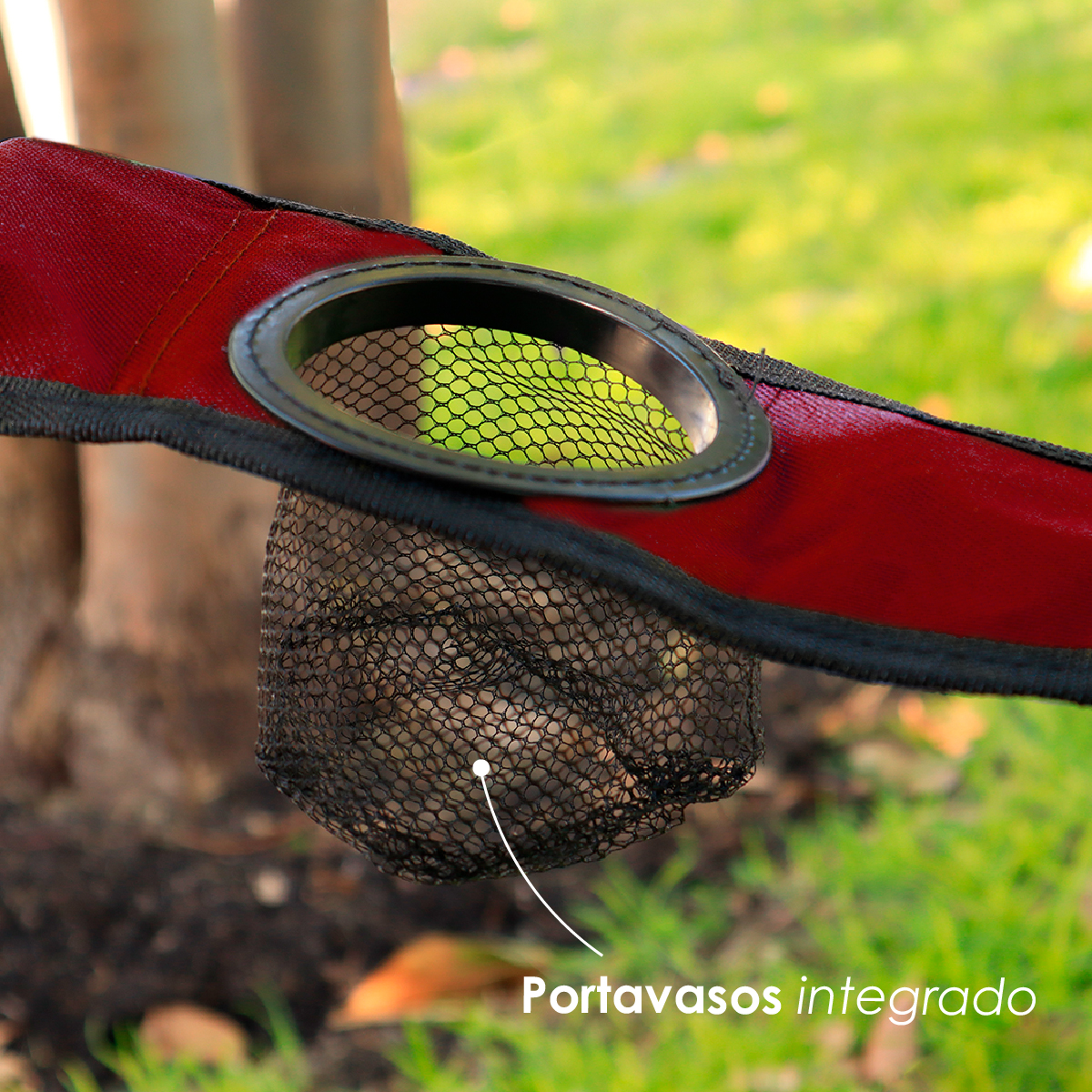 Foto 6 pulgar | 4 Sillas Plegables Impermeables Ilios Innova Con Funda Y Portavasos Rojo