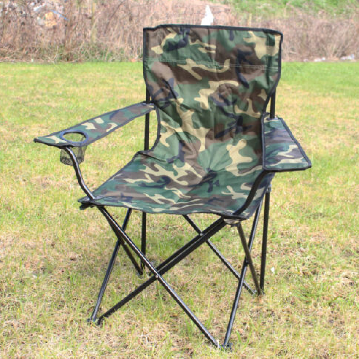 Foto 4 pulgar | Silla Plegable Impermeable Con Funda Y Portavasos Ilios Innova (militar)