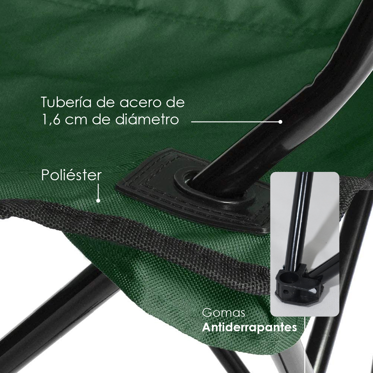 Foto 5 pulgar | Silla Plegable Impermeable Ilios Innova Verde