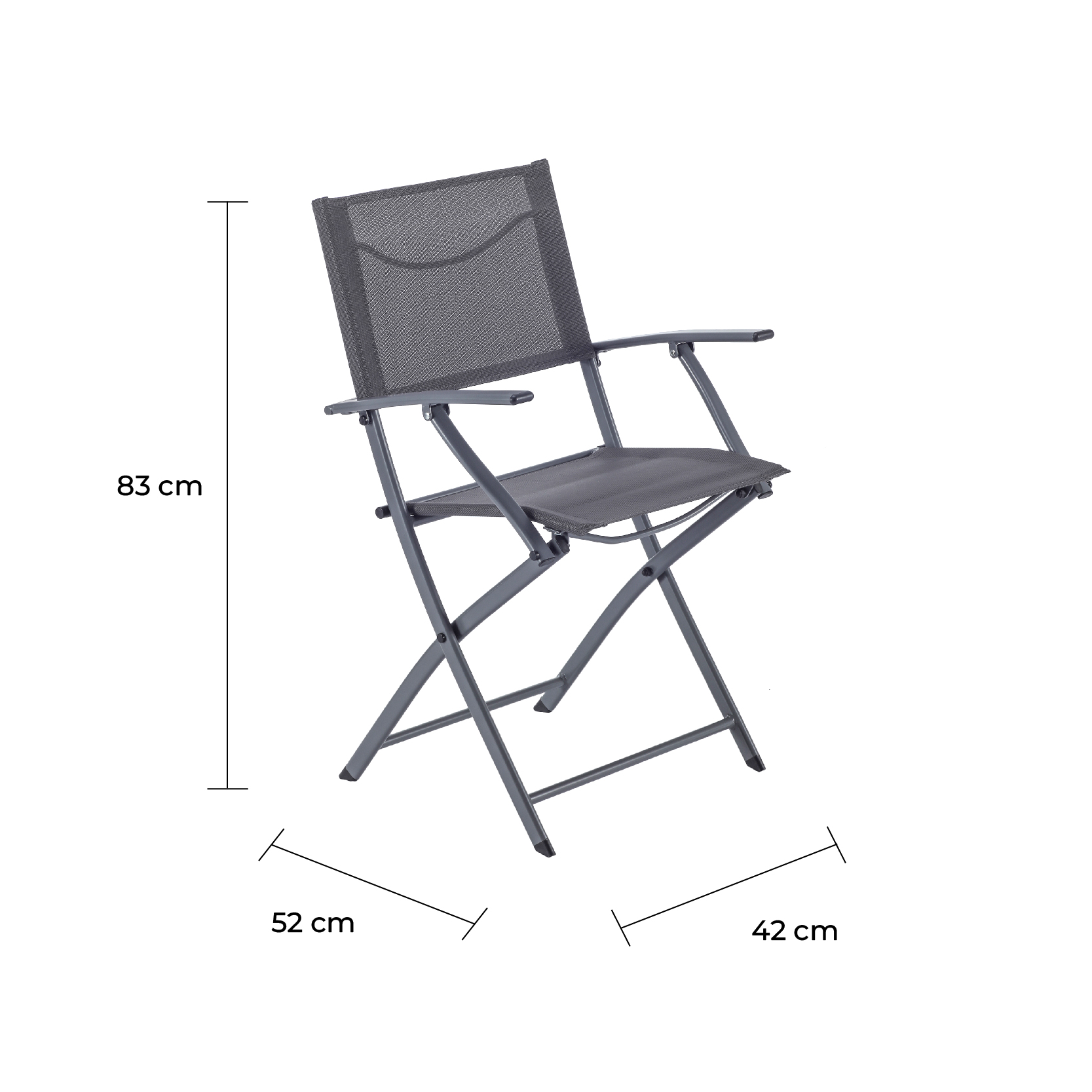 Foto 9 pulgar | Silla Plegable Con Descansabrazos De Acero Naterial