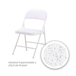 Foto 6 | Set De 6 Sillas Plegables Ilios Innova Acojinadas Color Blancas