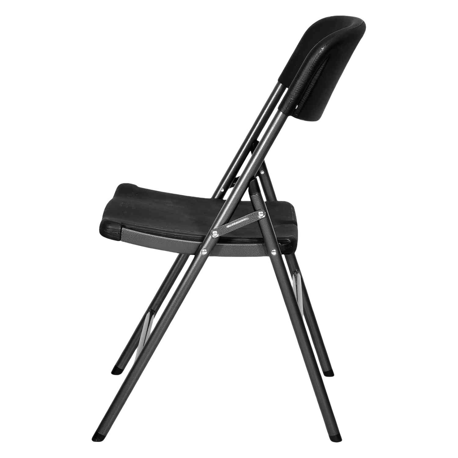 Foto 5 pulgar | Set Kit 6 Sillas Plegables Pvc Jardin Exterior Tipo Madera Negro Jardimex