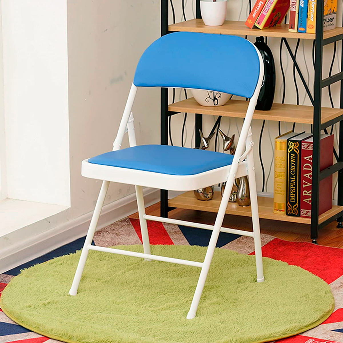 Foto 5 | Juego de 6 sillas plegables azul claro para interiores y exteriores