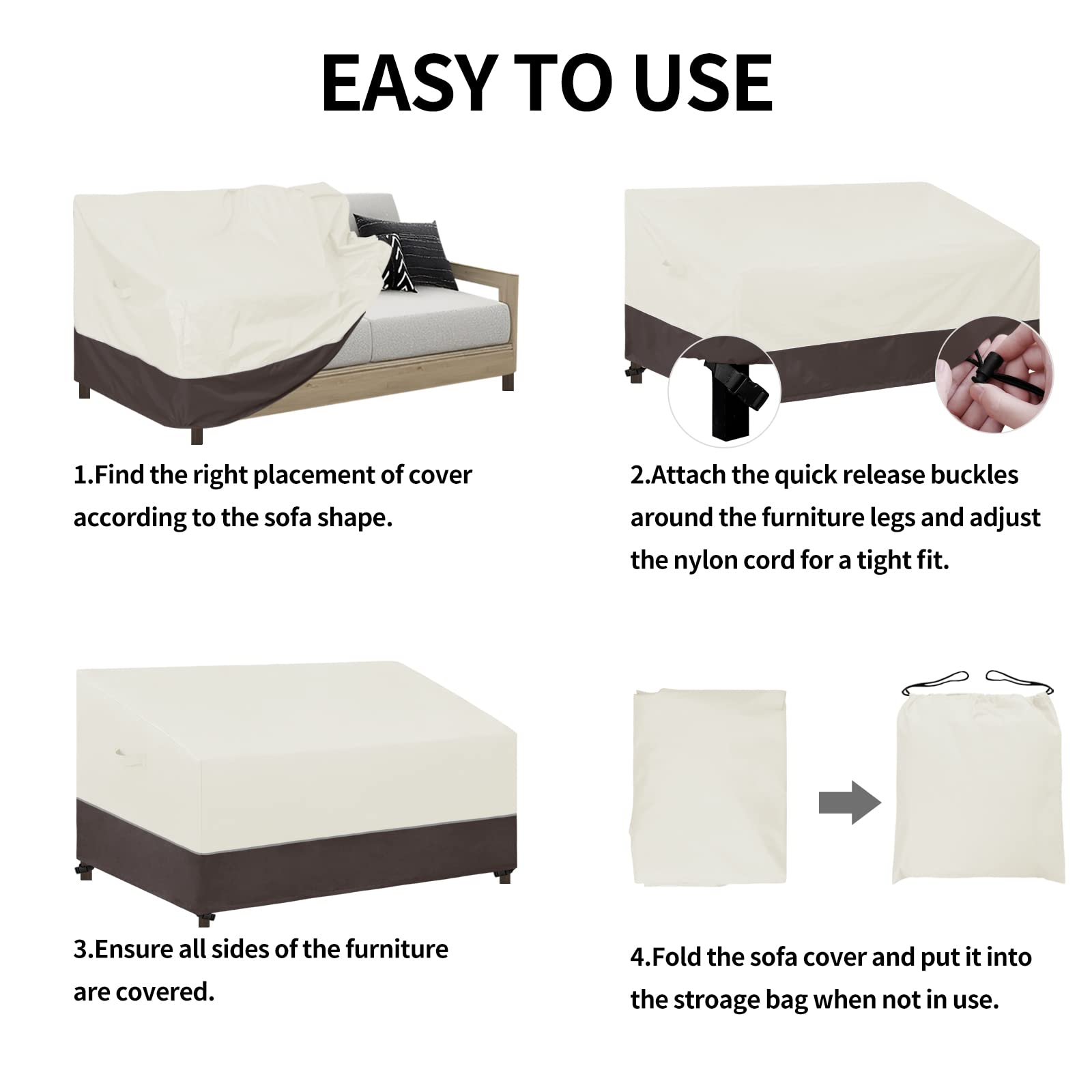 Foto 6 | Funda Para Silla De Exterior, Fácil De Usar, Resistente A Los Rayos Uv, Impermeable (paquete De 2) - Venta Internacion