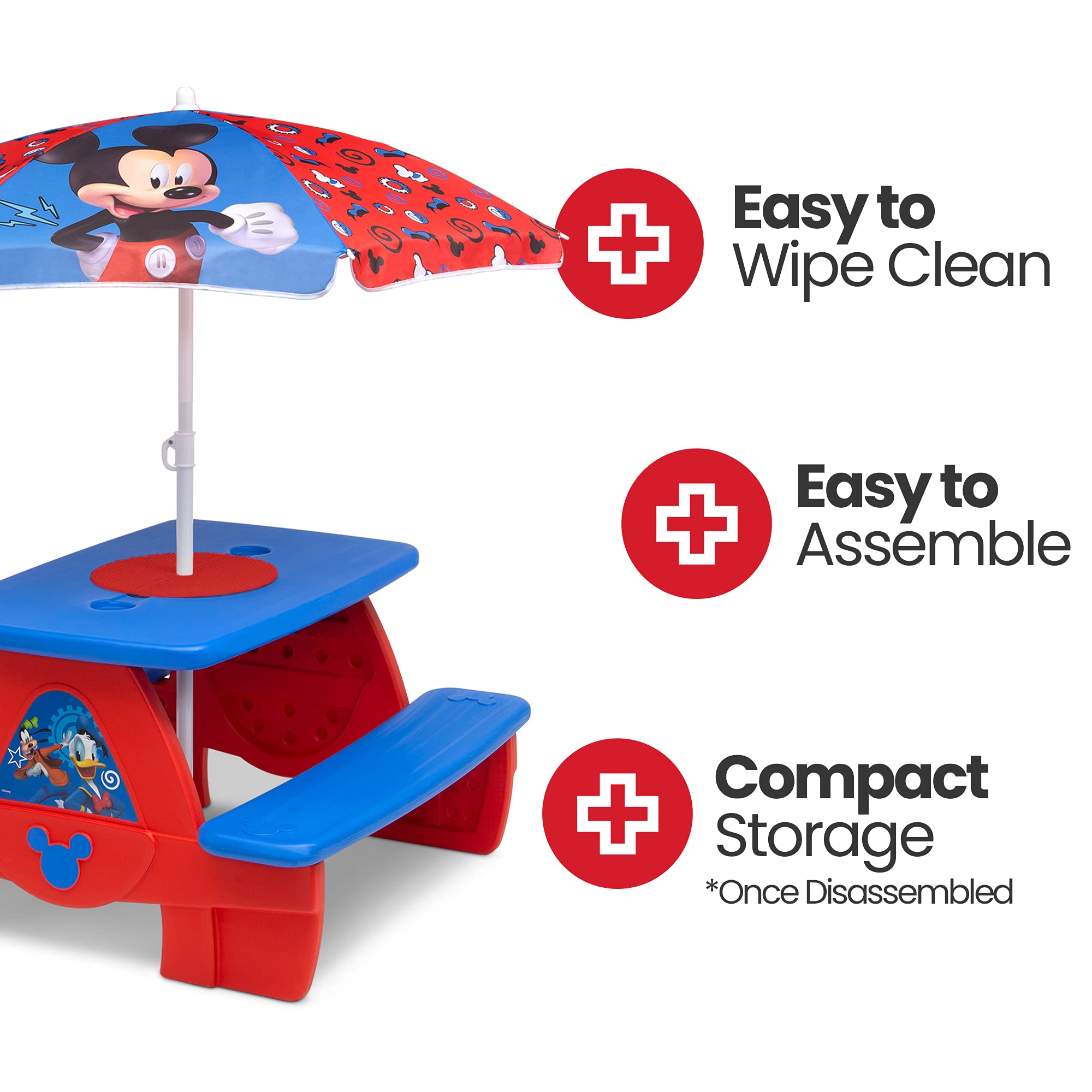Foto 6 pulgar | Mesa De Pícnic Con Actividades Delta Children Disney Mickey Mouse - Venta Internacional.