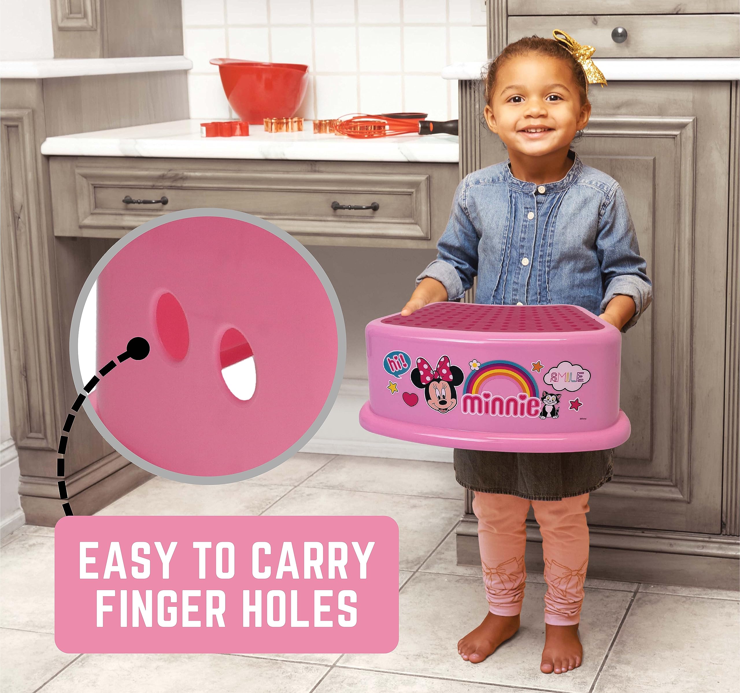 Foto 5 pulgar | Taburete Disney Minnie Mouse Smile Kids De 200 Kg De Capacidad - Venta Internacional.