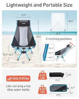 Foto 2 | Silla Plegable Tourit Negra-Venta Internacional
