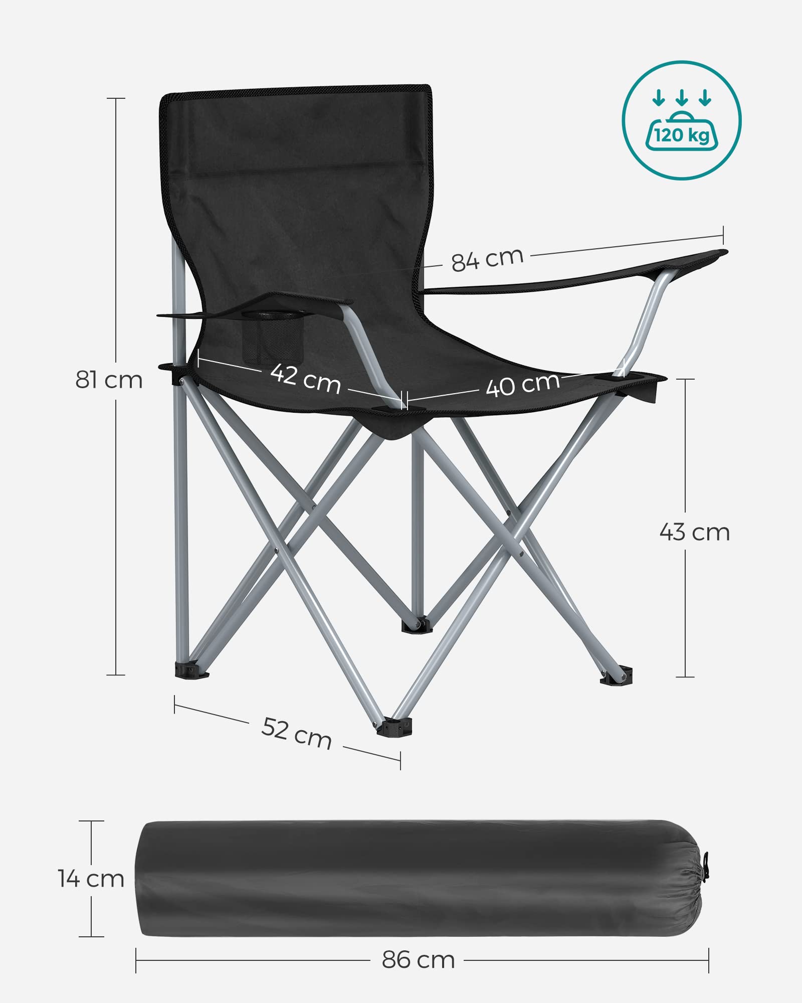 Foto 5 | Juego de Camping Songmics Plegables 2 Piezas