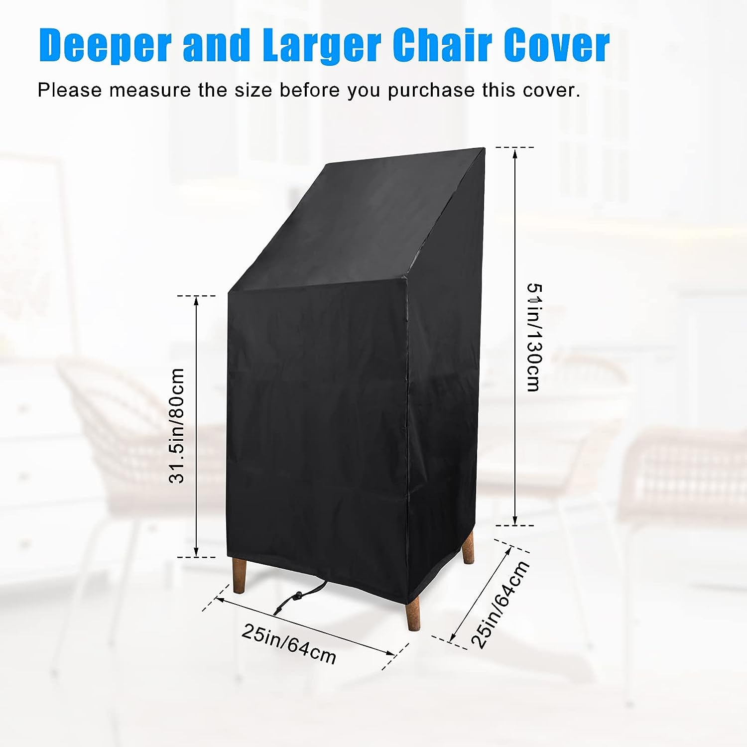 Foto 2 | Funda Impermeable Para Silla De Patio Exterior Jieyou, Paquete De 2 - Venta Internacional.