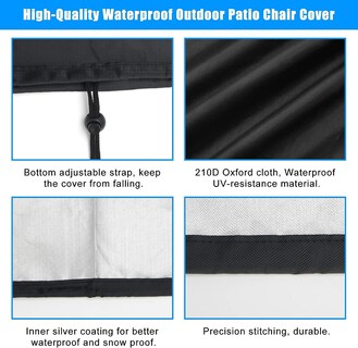 Foto 3 | Funda Impermeable Para Silla De Patio Exterior Jieyou, Paquete De 2 - Venta Internacional.