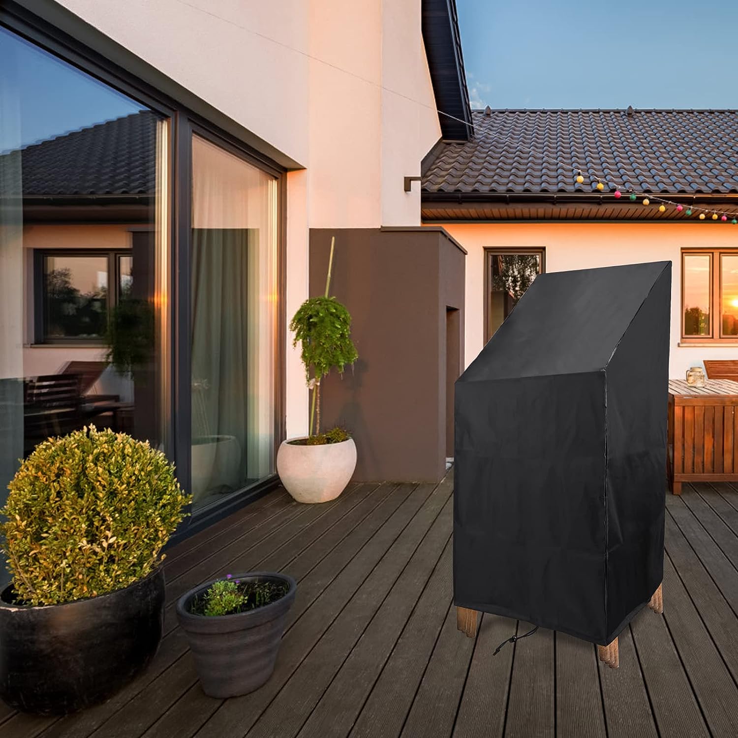 Foto 7 pulgar | Funda Impermeable Para Silla De Patio Exterior Jieyou, Paquete De 2 - Venta Internacional.