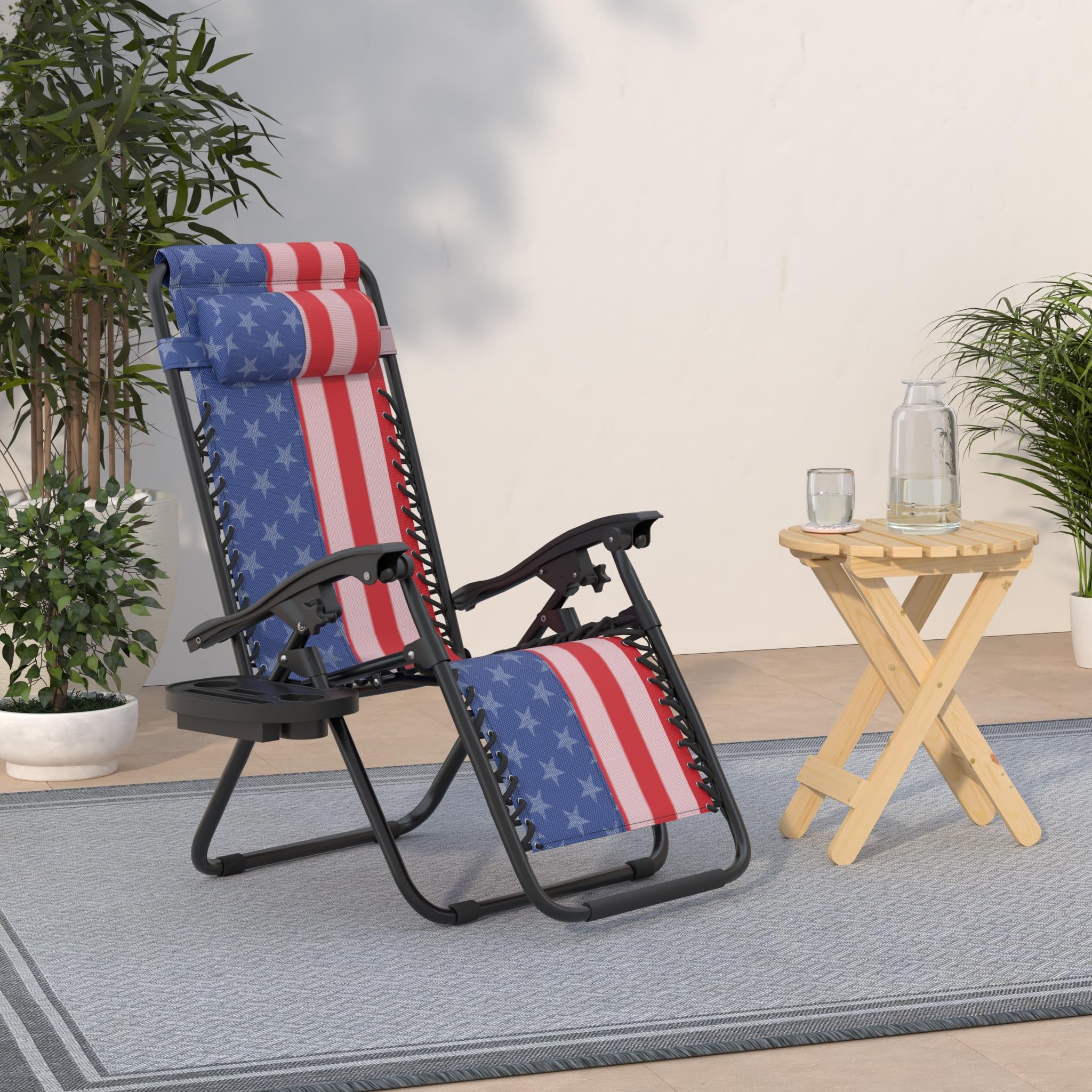 Foto 2 | Juego De 2 Sillones Ajustables De Malla De Acero Zero Gravity - Venta Internacional.