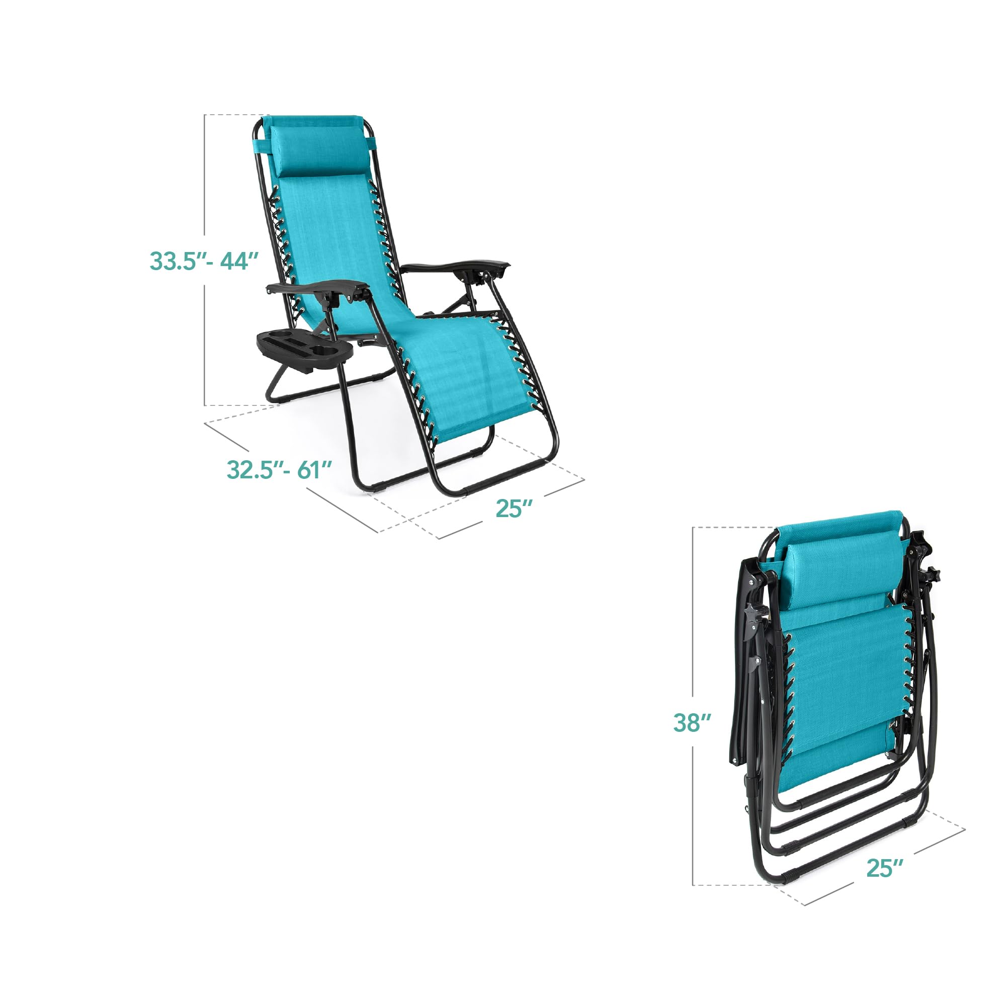 Foto 4 pulgar | Sillón Zero Gravity Best Choice De Malla De Acero, Juego De 2 - Venta Internacional.