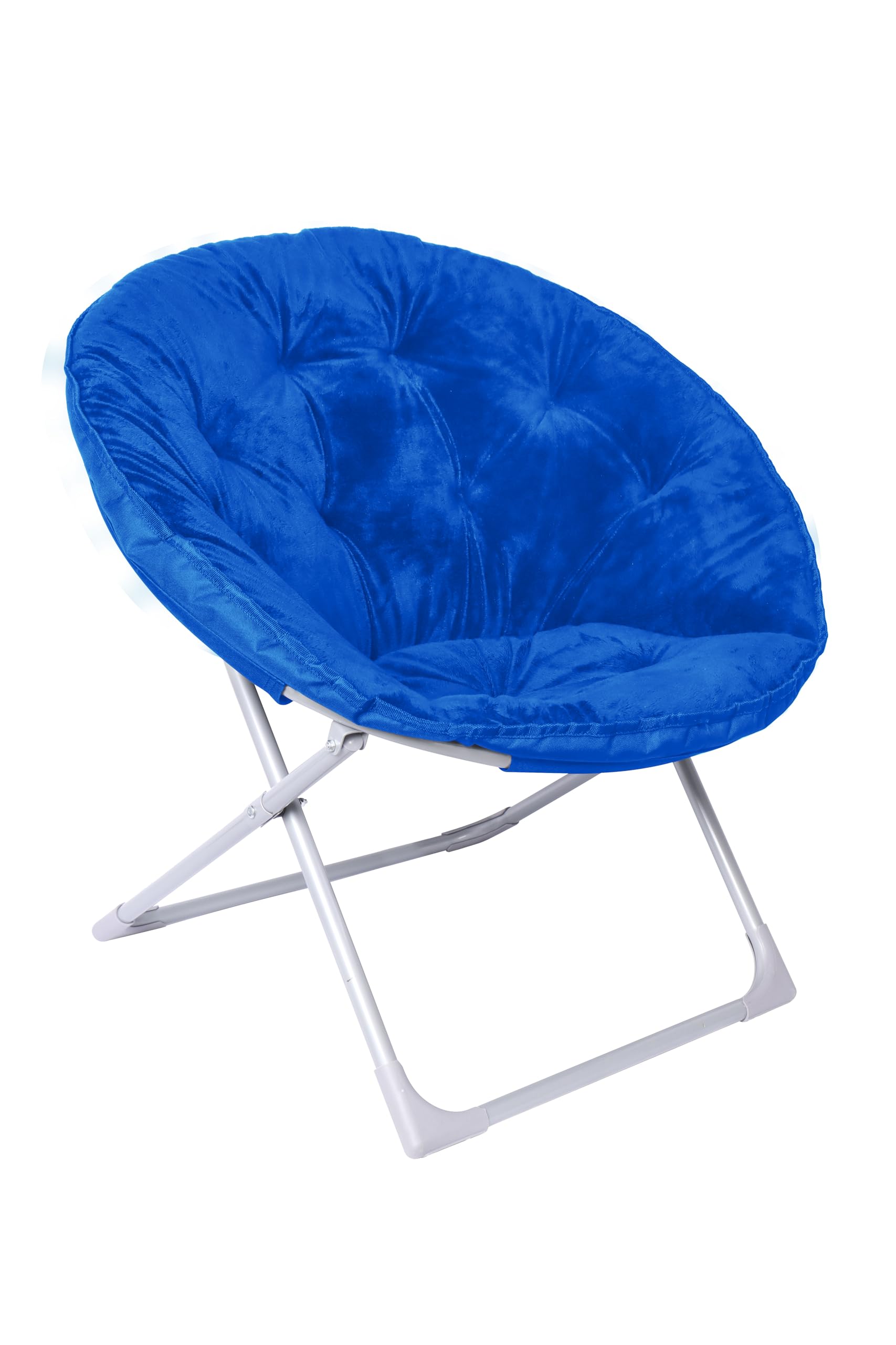 Silla Amazon Basics Con Forma De Platillo De Piel Sintética, Azul, Para Niños - Venta Internacional.