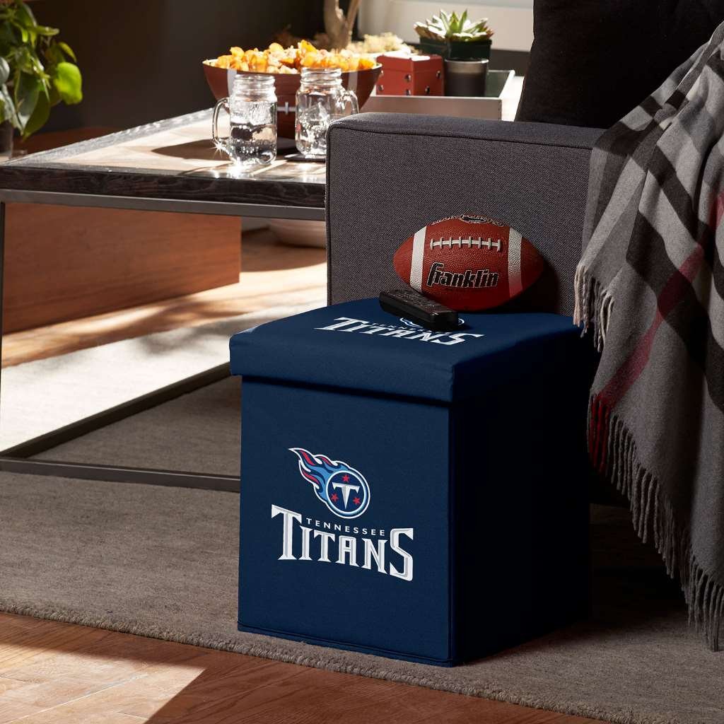 Foto 4 pulgar | Otomana De Almacenamiento Franklin Sports Nfl Tennessee Titans - Venta Internacional.