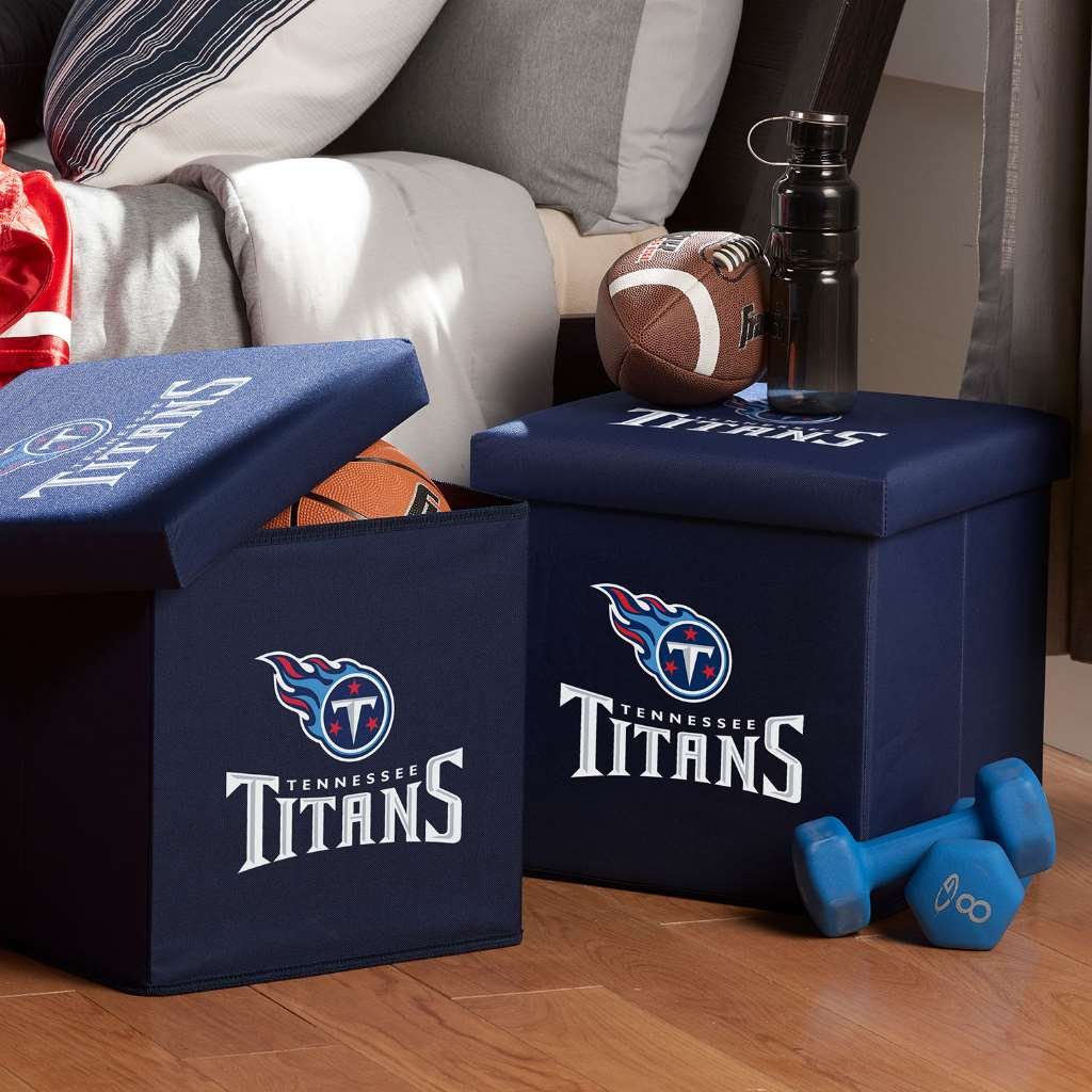 Foto 7 pulgar | Otomana De Almacenamiento Franklin Sports Nfl Tennessee Titans - Venta Internacional.