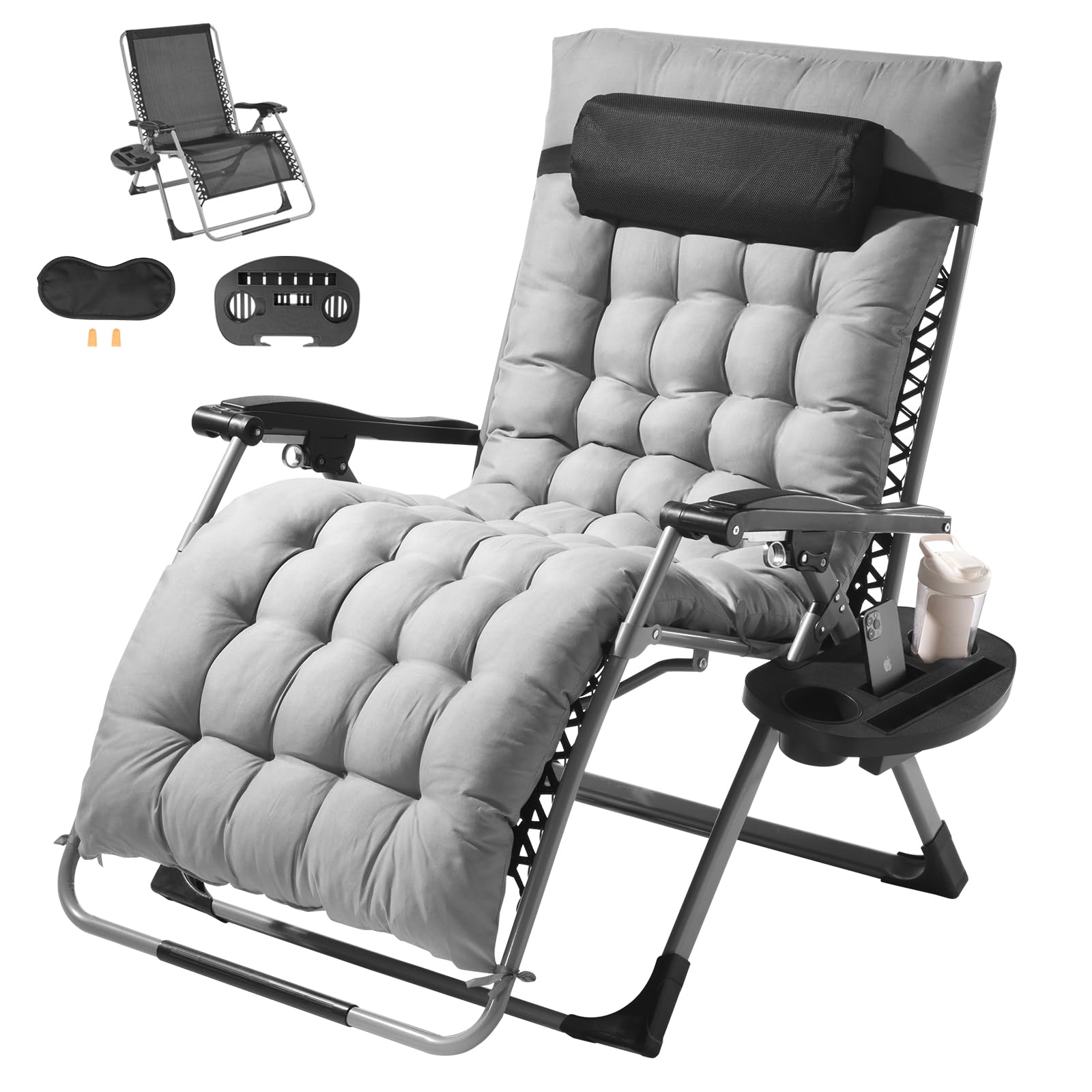 Silla Zero Gravity Vevor, Reclinable De 33 Pulgadas, Soporte De 500 Libras - Venta Internacional.