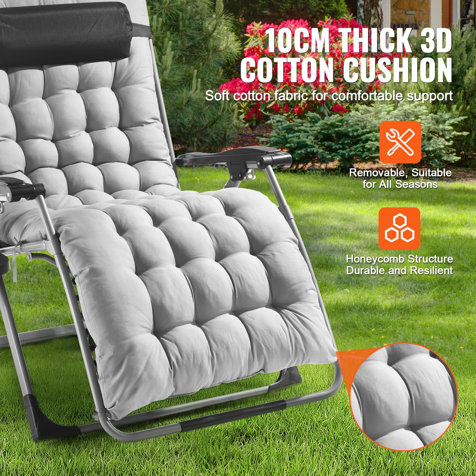 Foto 5 pulgar | Silla Zero Gravity Vevor, Reclinable De 33 Pulgadas, Soporte De 500 Libras - Venta Internacional.
