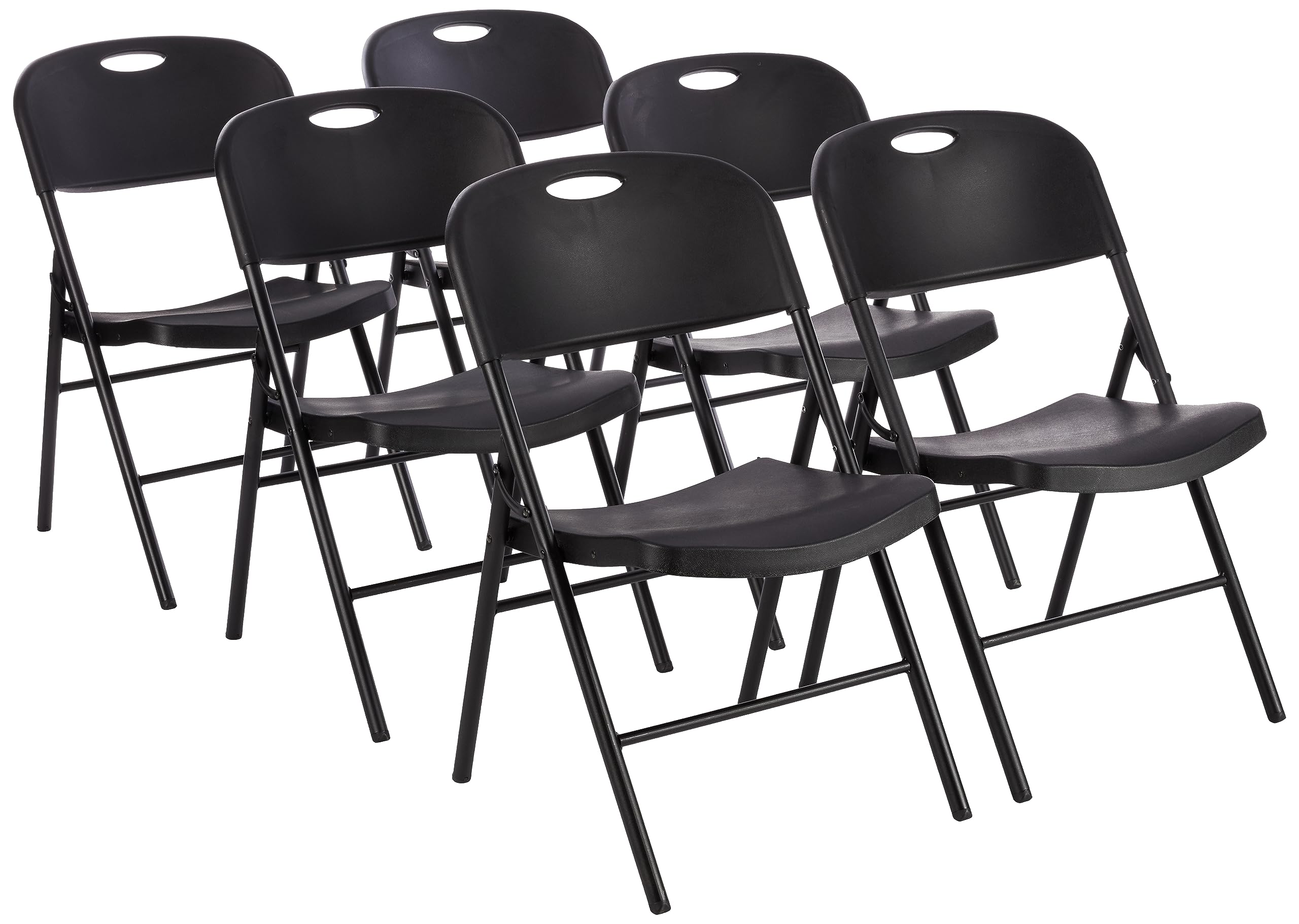 Silla Plegable De Plástico Amazon Basics, Paquete De 6 Unidades, 160 Kg De Capacidad - Venta Internacional.