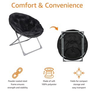 Foto 2 | Sillón Amazon Basics De Piel Sintética Con Estructura De Metal Negro - Venta Internacional.