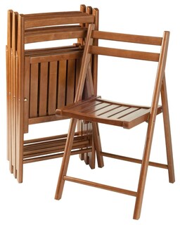 Foto 2 | Juego De Sillas Plegables De Teca Winsome Robin De 4 Piezas Con Capacidad De 170 Libras - Venta Internacional.