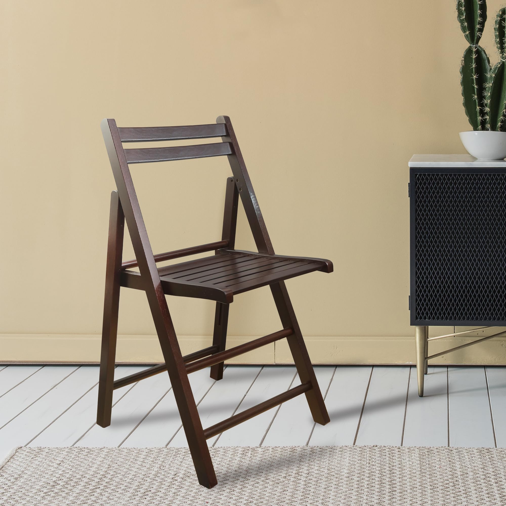 Foto 2 | Set De 2 Sillas Plegables, Estilo Casual, De Madera, Color Espresso - Venta Internacional.