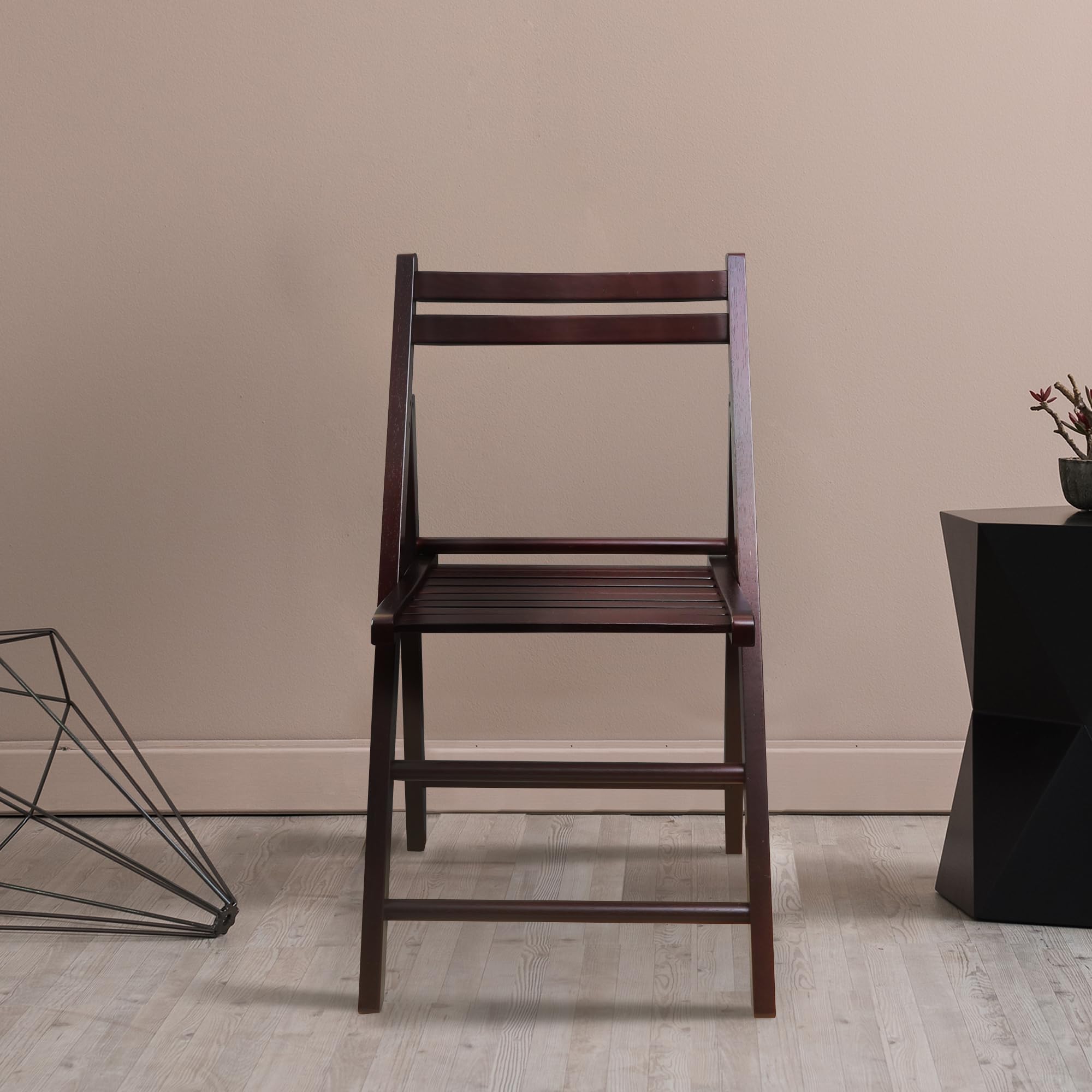 Foto 5 pulgar | Set De 2 Sillas Plegables, Estilo Casual, De Madera, Color Espresso - Venta Internacional.