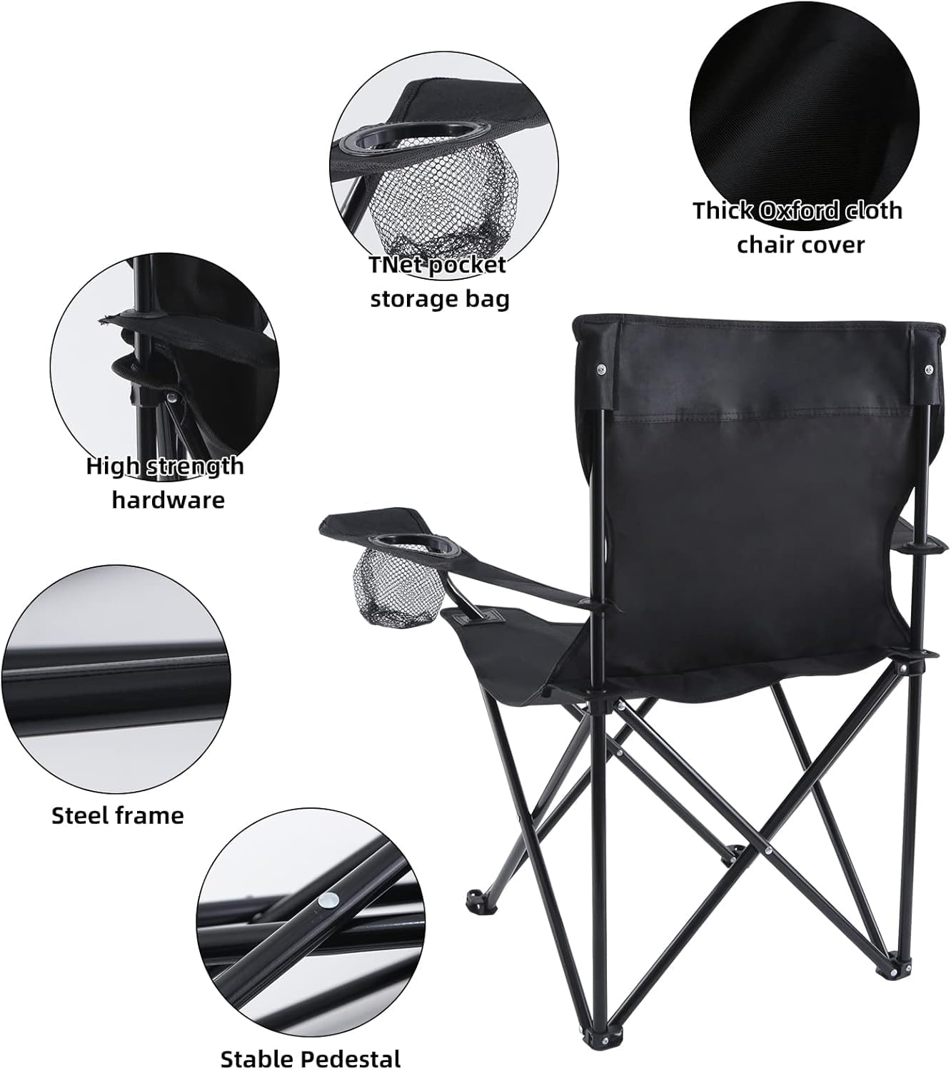 Foto 2 | Silla De Camping Simple Deluxe Portátil, Paquete De 2 Con Bolsa De Transporte - Venta Internacional.