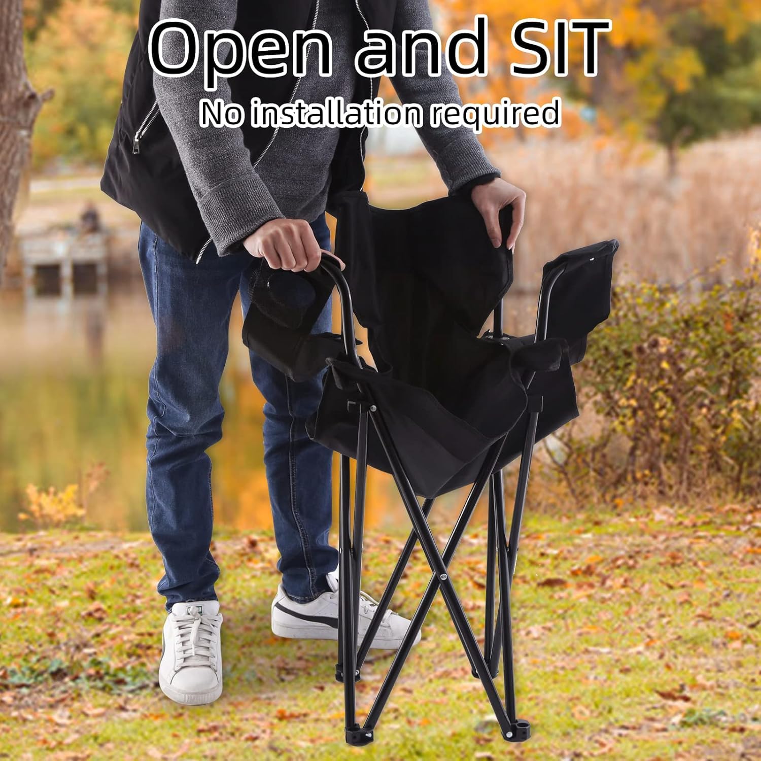 Foto 4 | Silla De Camping Simple Deluxe Portátil, Paquete De 2 Con Bolsa De Transporte - Venta Internacional.