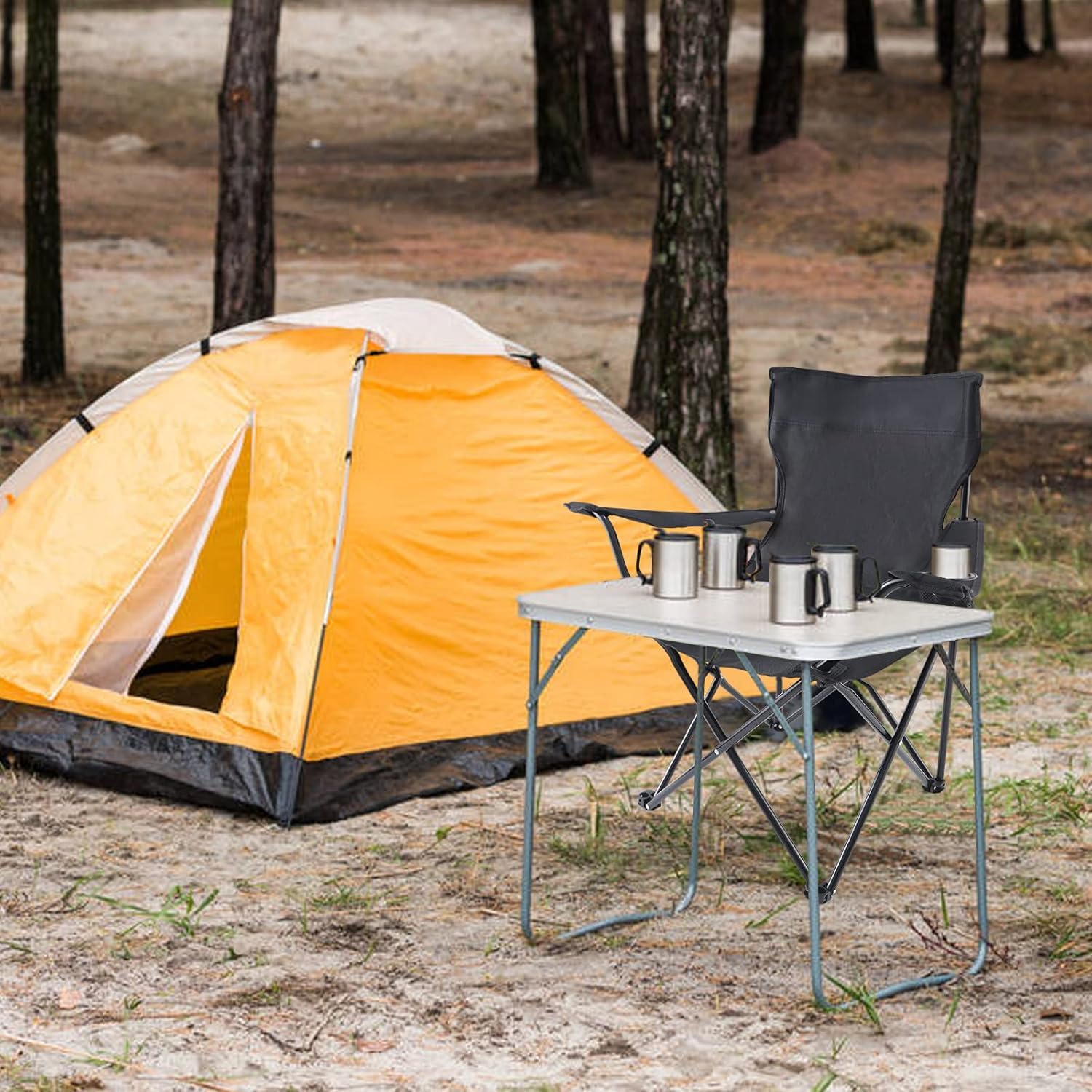 Foto 6 | Silla De Camping Simple Deluxe Portátil, Paquete De 2 Con Bolsa De Transporte - Venta Internacional.